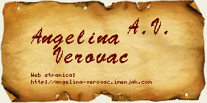 Angelina Verovac vizit kartica
